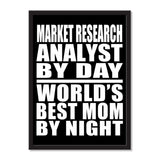 Market Research Analyst By Day World's Best Mom By Night - Portrait Frame Photo Tile