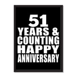 51 Years & Counting Happy Anniversary - Portrait Frame Photo Tile
