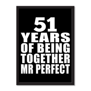 51 Years Of Being Together Mr Perfect - Portrait Frame Photo Tile