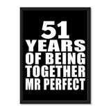 51 Years Of Being Together Mr Perfect - Portrait Frame Photo Tile