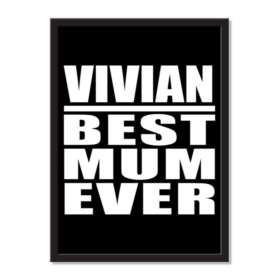 Vivian Best Mum Ever - Portrait Frame Photo Tile