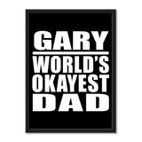 Gary World's Okayest Dad - Portrait Frame Photo Tile