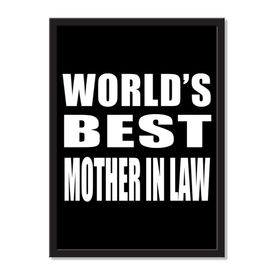 World's Best Mother In Law - Portrait Frame Photo Tile