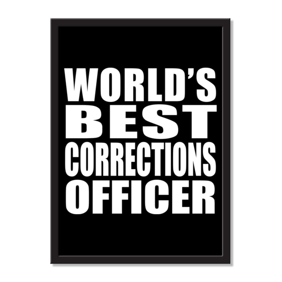 World's Best Corrections Officer - Portrait Frame Photo Tile