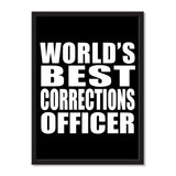 World's Best Corrections Officer - Portrait Frame Photo Tile