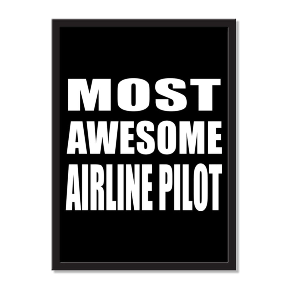 Most Awesome Airline Pilot - Portrait Frame Photo Tile