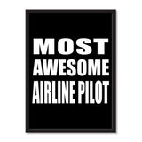 Most Awesome Airline Pilot - Portrait Frame Photo Tile