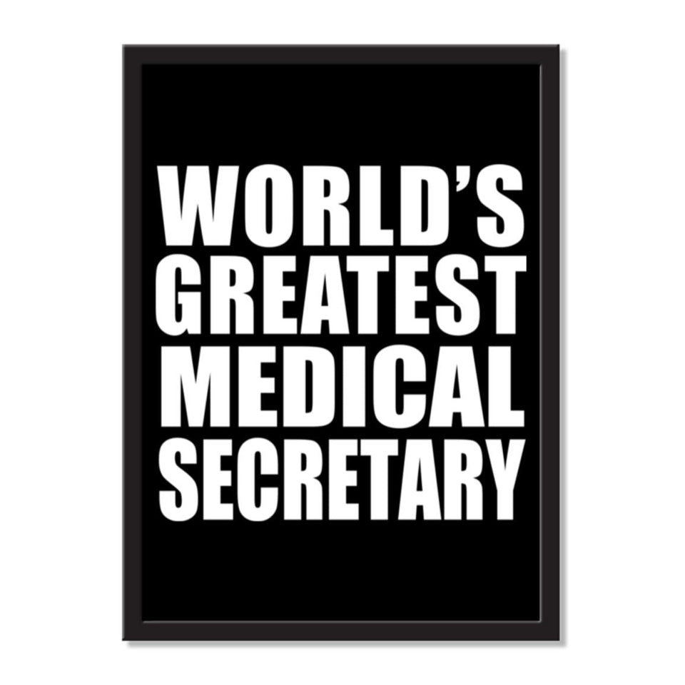 World's Greatest Medical Secretary - Portrait Frame Photo Tile