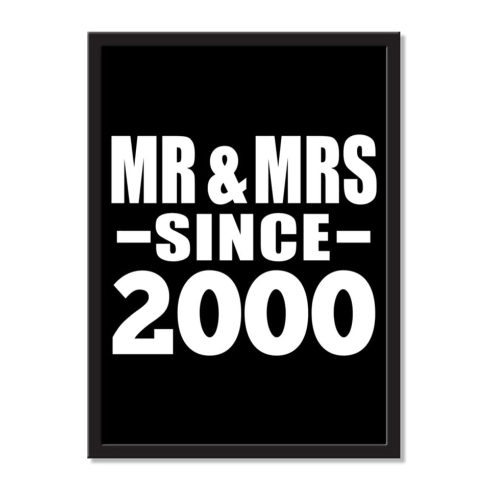 Mr & Mrs Since 2000 - Portrait Frame Photo Tile