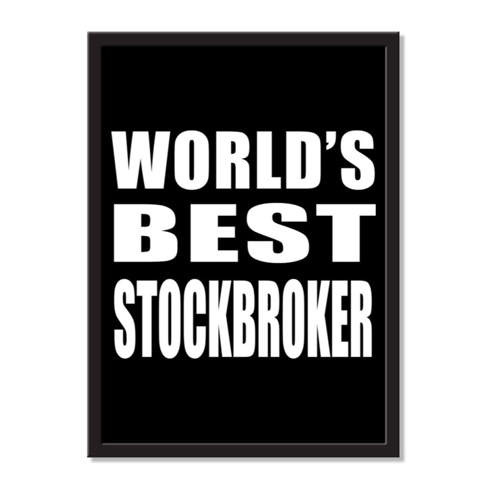 World's Best Stockbroker - Portrait Frame Photo Tile
