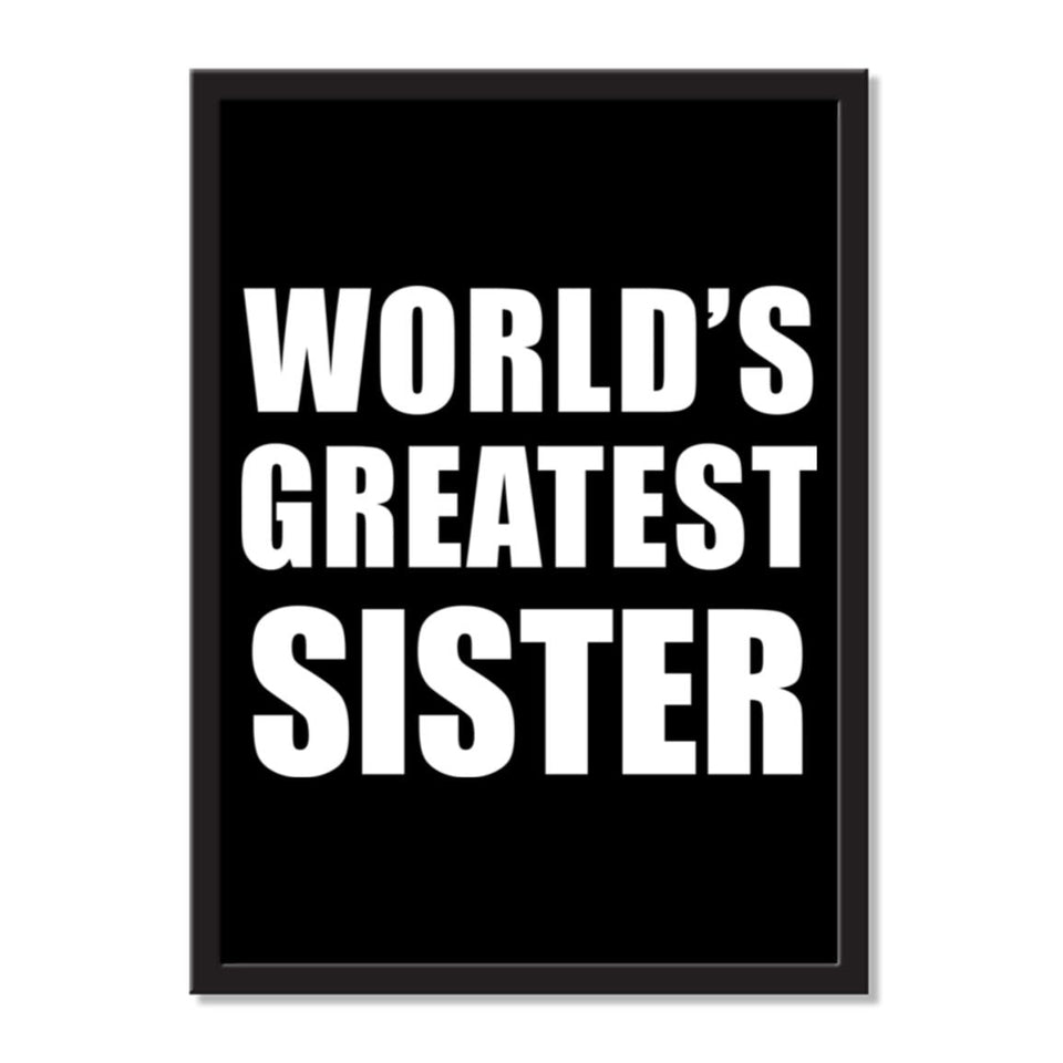 World's Greatest Sister - Portrait Frame Photo Tile