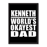 Kenneth World's Okayest Dad - Portrait Frame Photo Tile