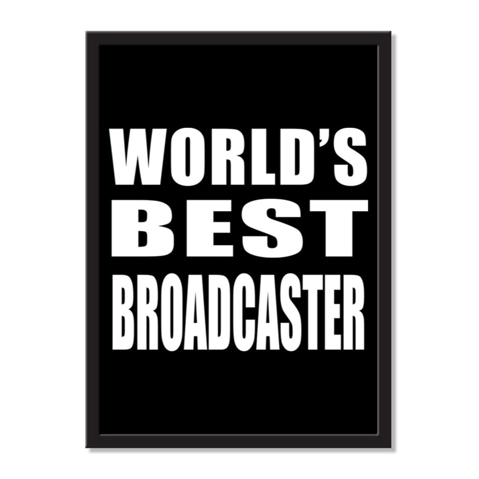 World's Best Broadcaster - Portrait Frame Photo Tile