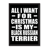 All I Want For Christmas Is My Black Russian Terrier - Portrait Frame Photo Tile