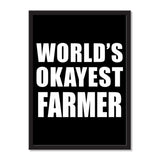 World's Okayest Farmer - Portrait Frame Photo Tile