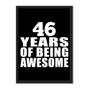 46 Years Of Being Awesome - Portrait Frame Photo Tile
