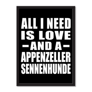 All I Need Is Love And A Appenzeller Sennenhunde - Portrait Frame Photo Tile