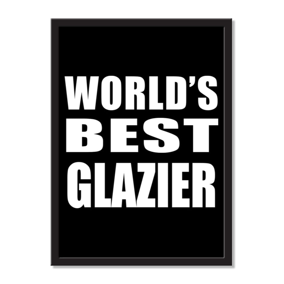 World's Best Glazier - Portrait Frame Photo Tile