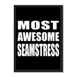 Most Awesome Seamstress - Portrait Frame Photo Tile