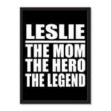 Leslie The Mom The Hero The Legend - Portrait Frame Photo Tile