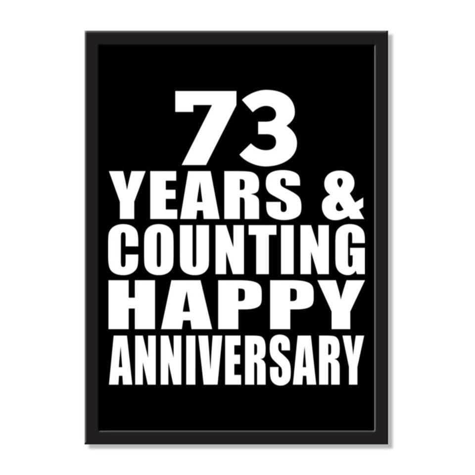 73 Years & Counting Happy Anniversary - Portrait Frame Photo Tile