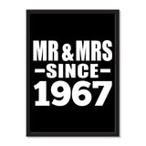 Mr & Mrs Since 1967 - Portrait Frame Photo Tile
