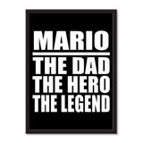 Mario The Dad The Hero The Legend - Portrait Frame Photo Tile