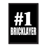 Number One #1 Bricklayer - Portrait Frame Photo Tile