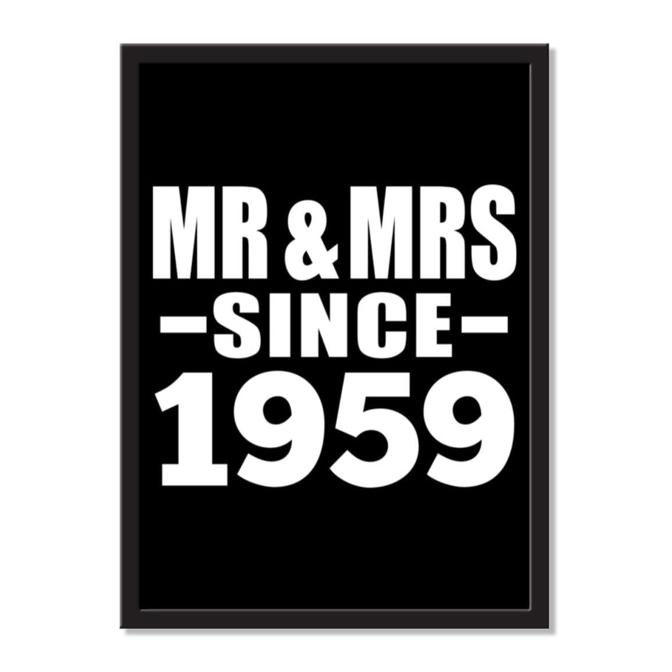 Mr & Mrs Since 1959 - Portrait Frame Photo Tile