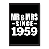 Mr & Mrs Since 1959 - Portrait Frame Photo Tile