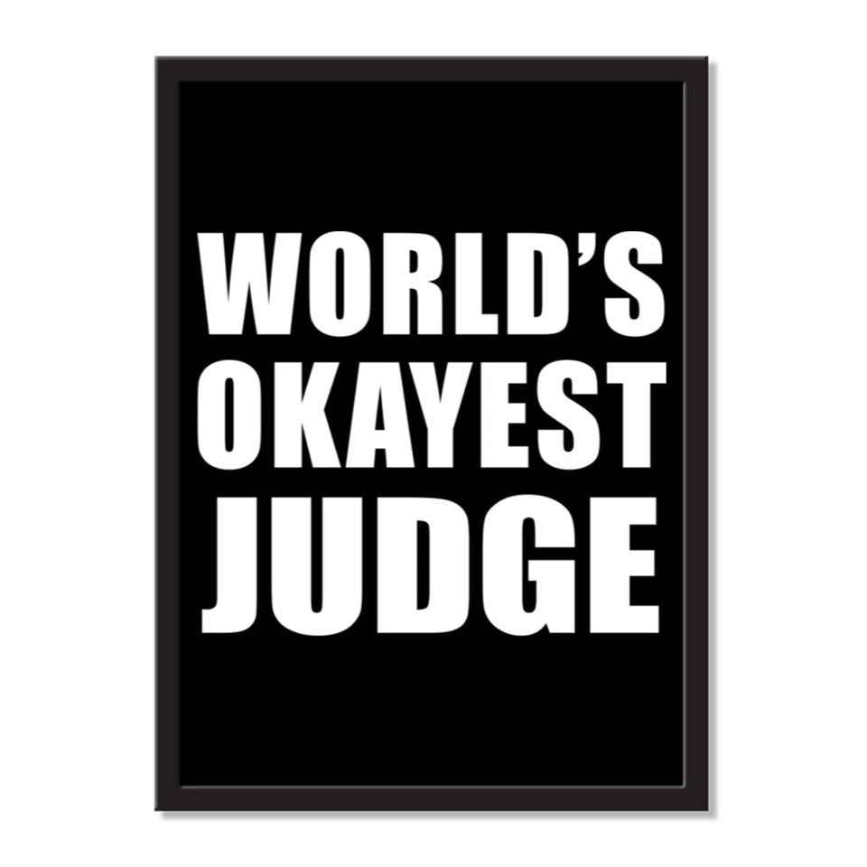 World's Okayest Judge - Portrait Frame Photo Tile