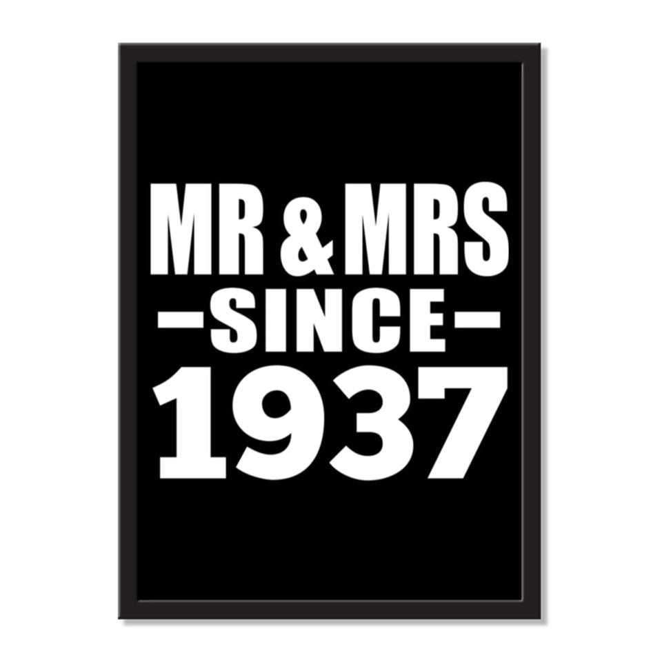 Mr & Mrs Since 1937 - Portrait Frame Photo Tile