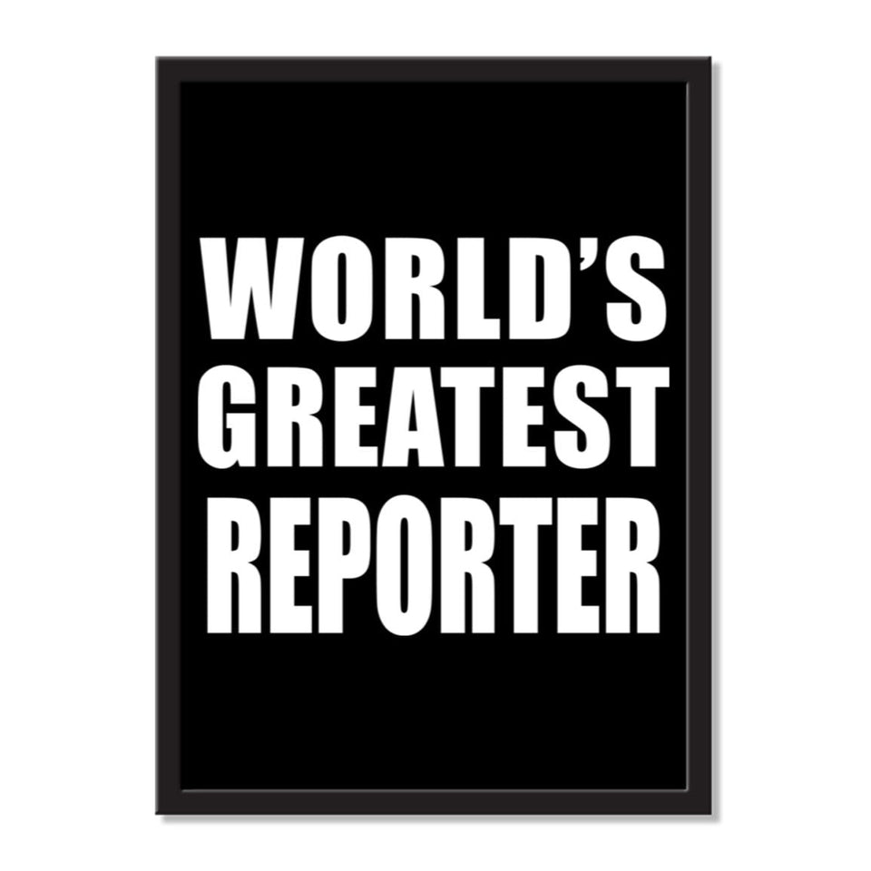 World's Greatest Reporter - Portrait Frame Photo Tile