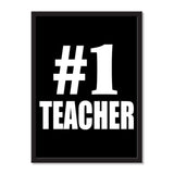 Number One #1 Teacher - Portrait Frame Photo Tile
