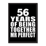 56 Years Of Being Together Mr Perfect - Portrait Frame Photo Tile