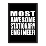 Most Awesome Stationary Engineer - Portrait Frame Photo Tile