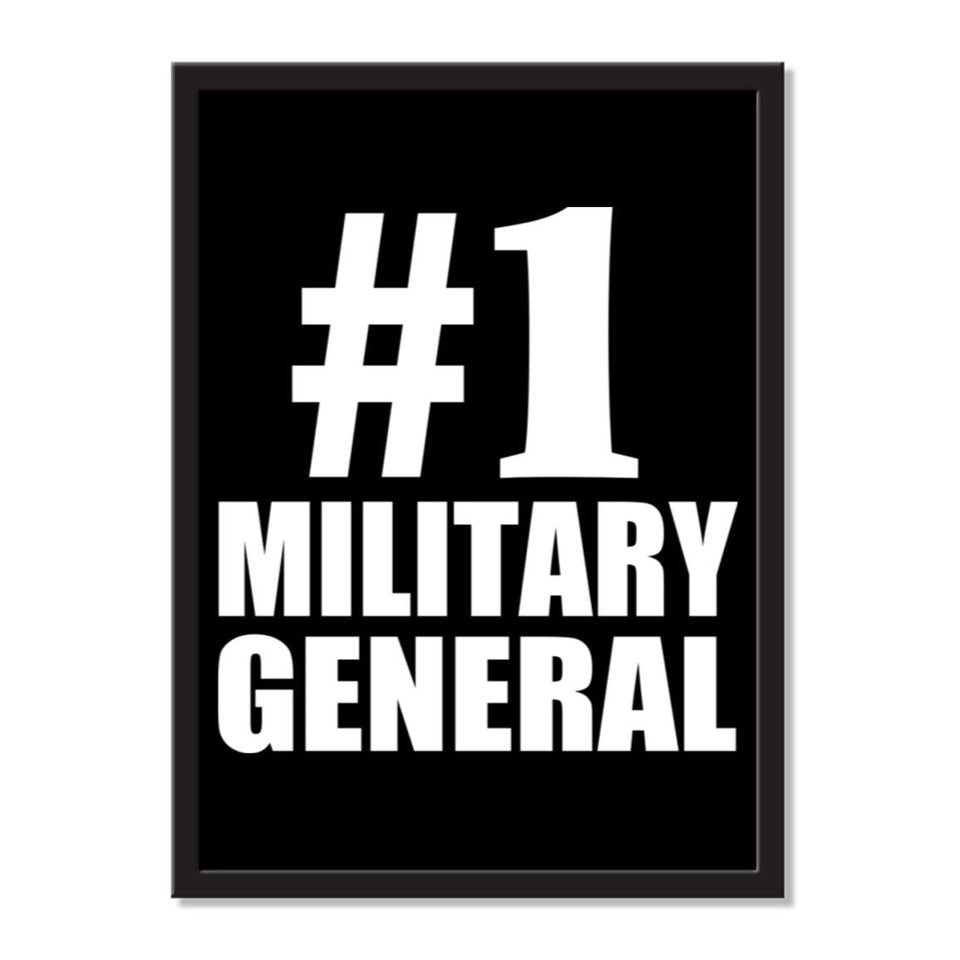 Number One #1 Military General - Portrait Frame Photo Tile