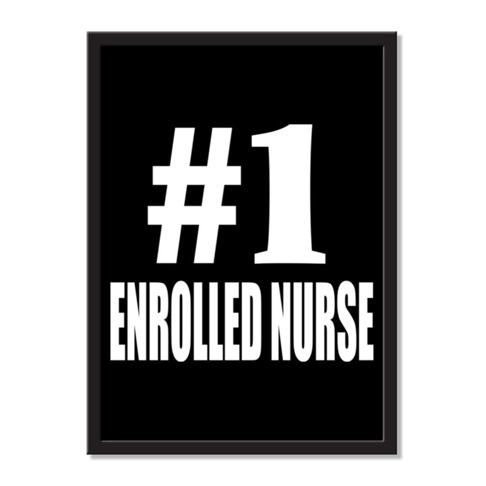 Number One #1 Enrolled Nurse - Portrait Frame Photo Tile