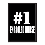 Number One #1 Enrolled Nurse - Portrait Frame Photo Tile