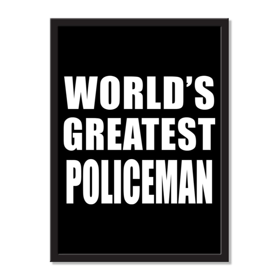 World's Greatest Policeman - Portrait Frame Photo Tile