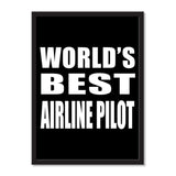 World's Best Airline Pilot - Portrait Frame Photo Tile