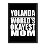 Yolanda World's Okayest Mom - Portrait Frame Photo Tile