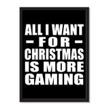 All I Want For Christmas Is More Gaming - Portrait Frame Photo Tile