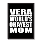 Vera World's Okayest Mom - Portrait Frame Photo Tile