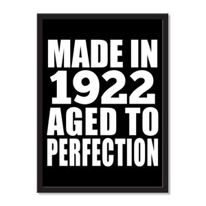 Made In 1922 Aged to Perfection - Portrait Frame Photo Tile