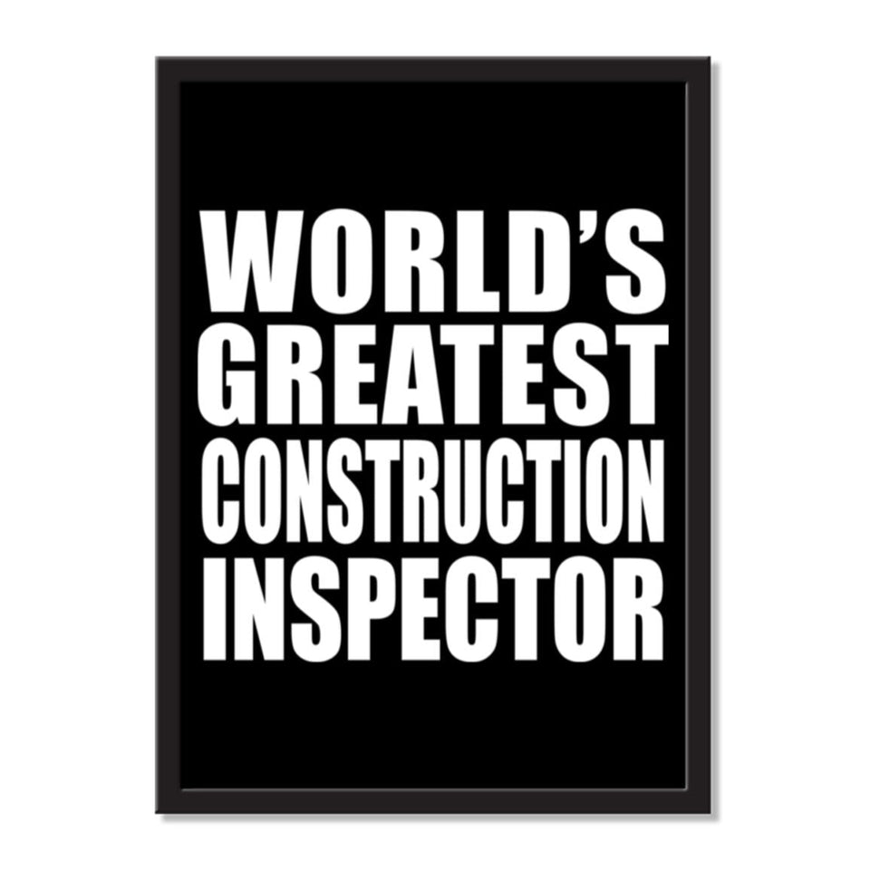 World's Greatest Construction Inspector - Portrait Frame Photo Tile
