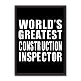 World's Greatest Construction Inspector - Portrait Frame Photo Tile