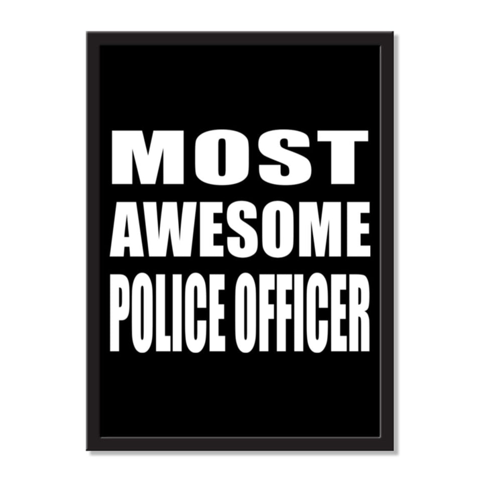 Most Awesome Police Officer - Portrait Frame Photo Tile