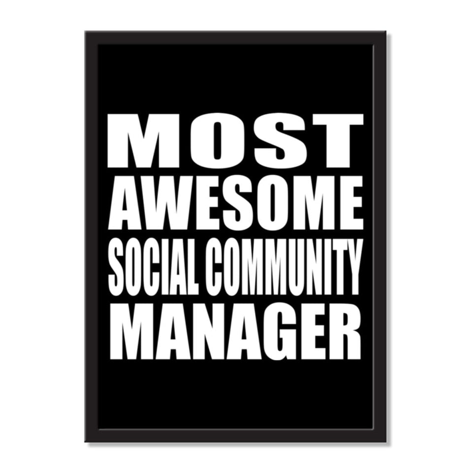 Most Awesome Social Community Manager - Portrait Frame Photo Tile