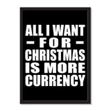 All I Want For Christmas Is More Currency - Portrait Frame Photo Tile